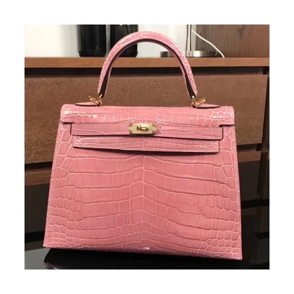 Hermes Kelly Crocodile Leather Tote Shoulder Bag ,… - 1