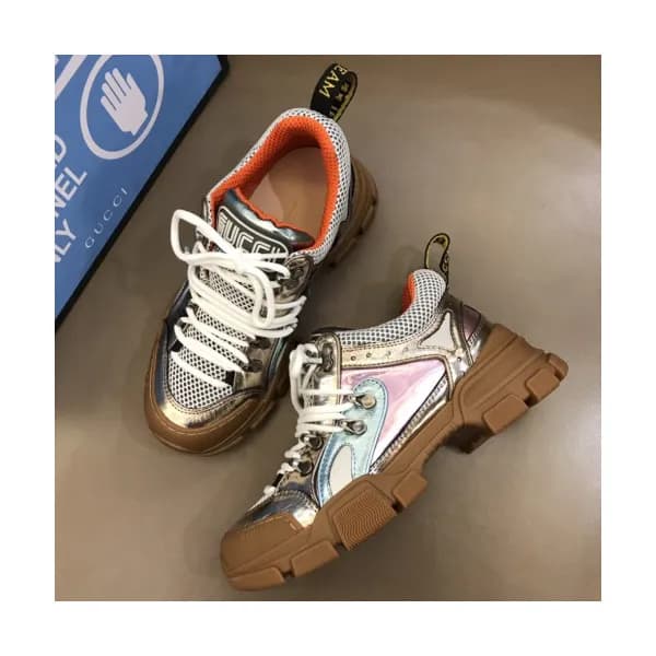 Gucci 2019 Couple Flashtrek Leather Sneackers - 구… - 1