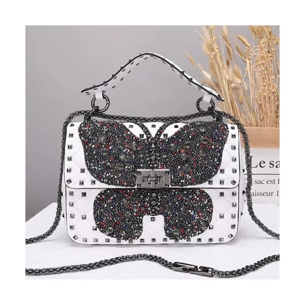Valentino 2019 Leather Rockstud Spike Tote Shoudle… - 1