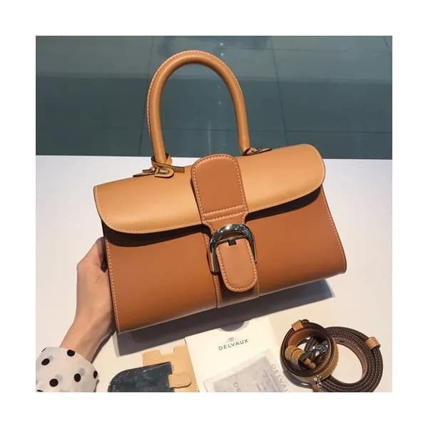 Delvaux 2019 Brillant Leather Tote Shoulder Bag,28… - 1
