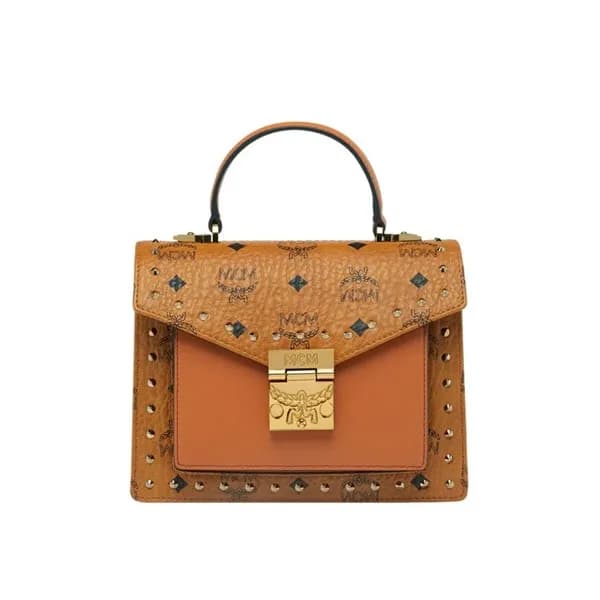 MCM 2019 Patricia Visetos Tote Shoulder Bag,27cm -… - 1