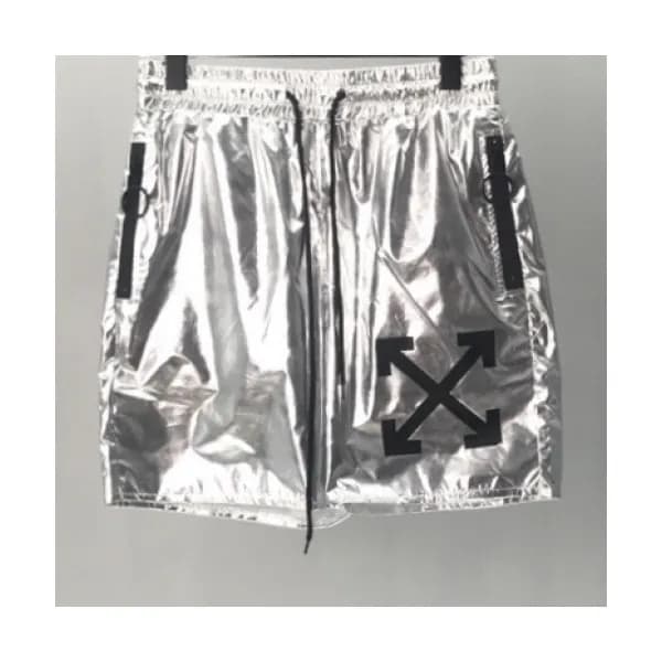 Off white 2019 Mens Logo Casual Training Half Pant… - 1
