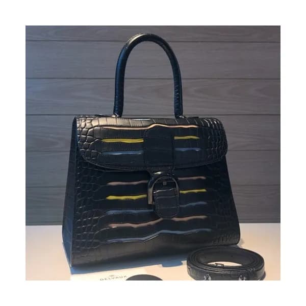 Delvaux 2019 Brillant Leather Tote Shoulder Bag,28… - 1