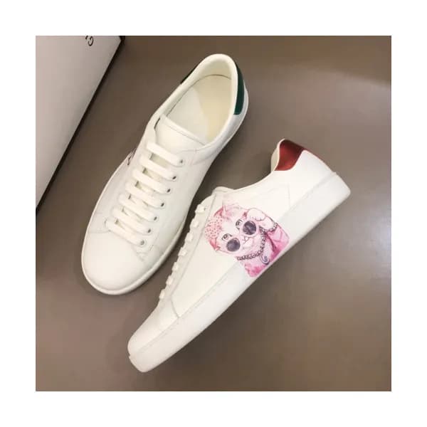 Gucci 2019 Mm/Wm Signature Cat Leather Sneakers - … - 1