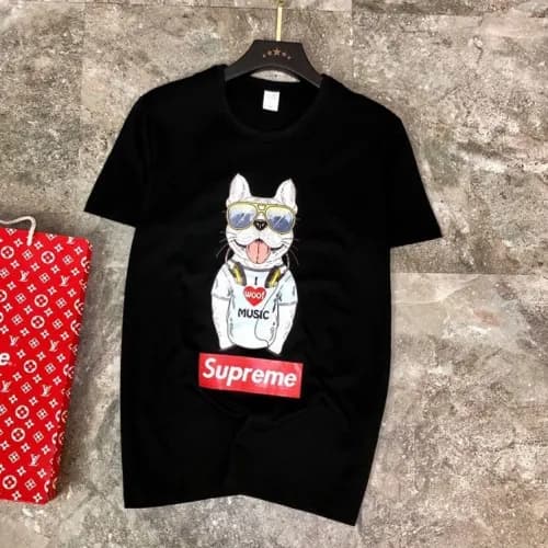 Supreme 2019 Mens Logo Cotton Short Sleeved Tshirt… - 1