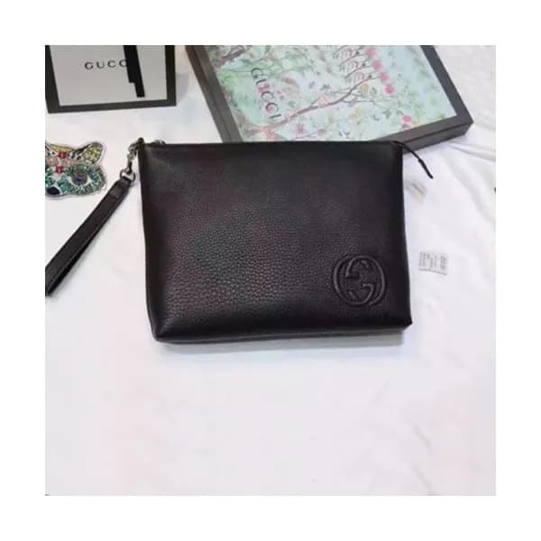Gucci 2019 Leather Clutch Bag ,30CM - 구찌 2019 레더 남… - 1