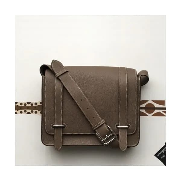 Hermes 2019 Steve Togo Leather Messenger Shoulder … - 1