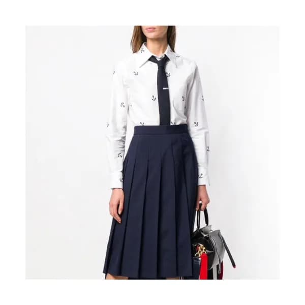 Thom Browne Womens Strap Cotton Shirt - 톰브라운 여성 스트… - 1