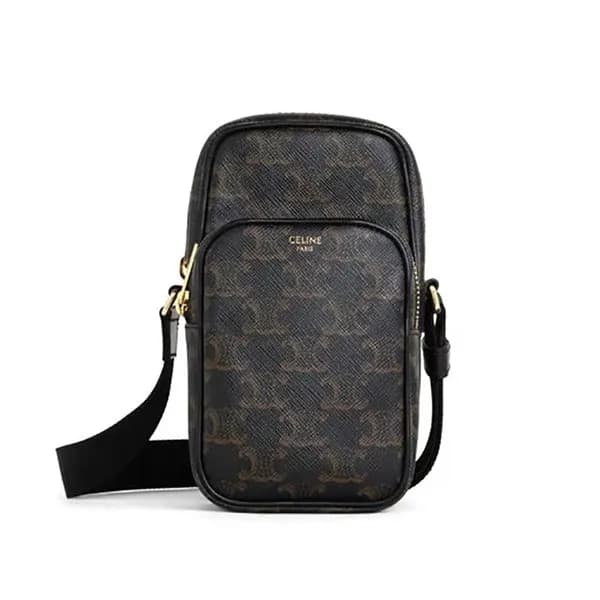 Celine 2019 Triomphe Canvas Phone Bag / Shoulder B… - 1
