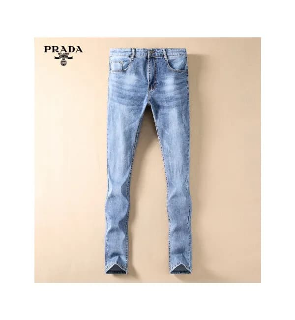 Prada 2019 Mens Classic Logo Denim Pants - 프라다 201… - 1