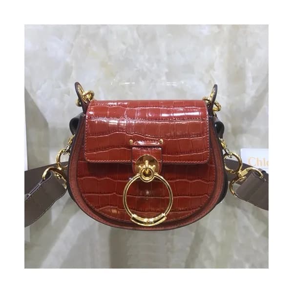 Chole 2020 Tess Leather Shoulder Bag, 20.5cm - 끌로… - 1