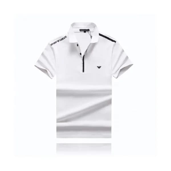 [알마니]Armani 2020 Mens Logo Silket Short Sleeved Po… - 1