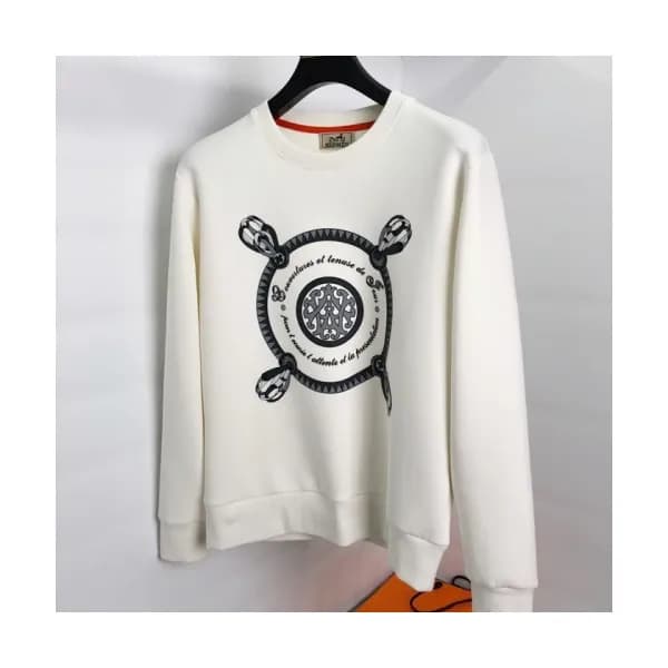 Hermes 2020 Mens Crew-neck Casual Cotton Tshirts- … - 1