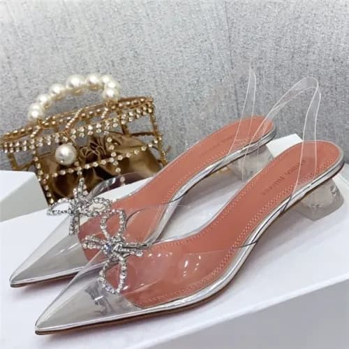 Amina Muaddi 2020 Women's Middle Heel Sandal -…