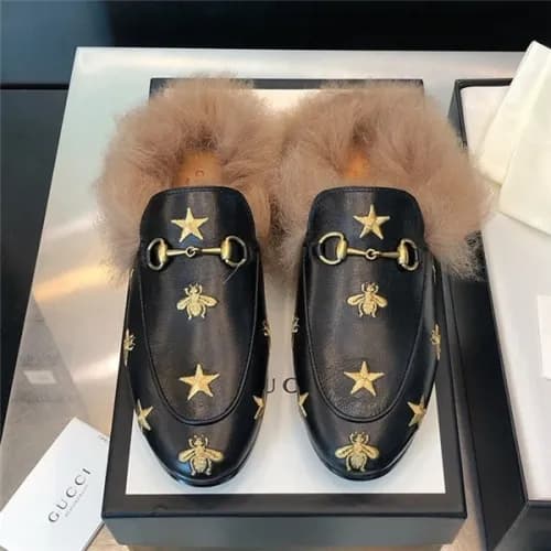 Gucci 2020 Women's Leather Wool Slipper - 구찌 2… - 1