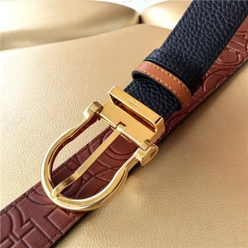 Salvatore Ferragamo 2021 Men's Leather Belt,3.… - 1
