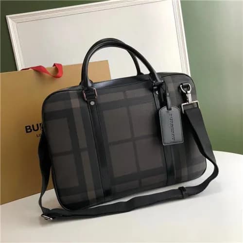 [버버리]Burberry 2021 Men's Leather Business,38cm… - 1