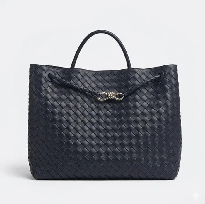 보테가베네타 네이비 라지 안디아모 - Bottega veneta Large Andiamo … - 1
