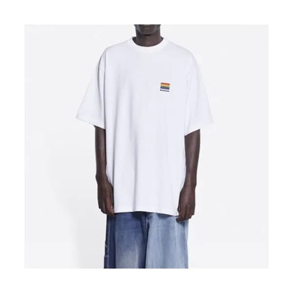 Balenciaga Mm/Wm Logo Cotton Short Sleeved Tshirt… - 1