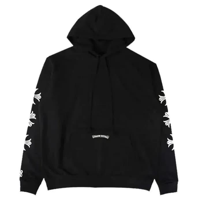 Chrom Hearts Mens Logo Cotton Hoodie Black - 크롬하츠… - 1