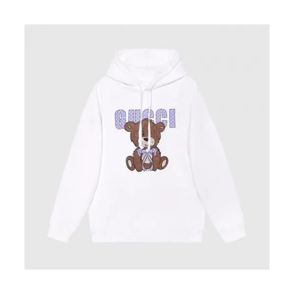 Gucci Mm/Wm Logo Casual Hoodie White - 구찌 2021 남/… - 1