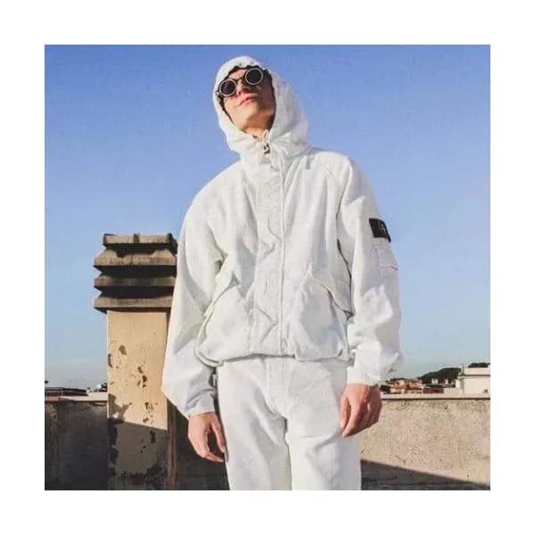 Stone Island Mens Logo Cotton Hoodie Gray - 스톤아일… - 1