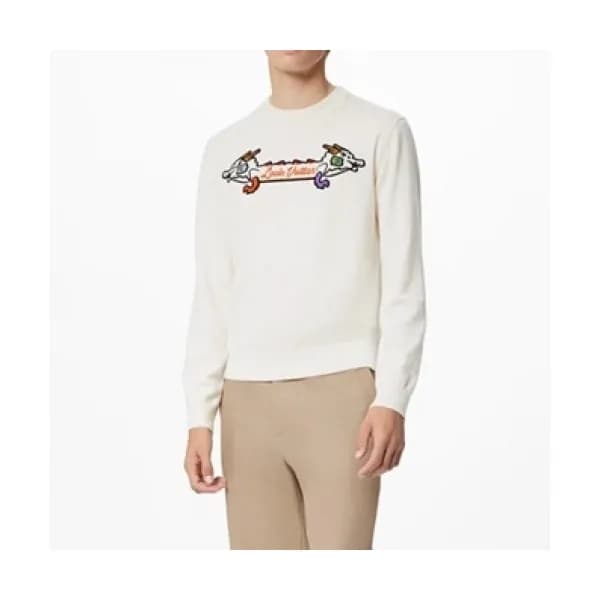 Louis vuitton Mm/Wm Casual Sweaters Ivory - 루이비통 … - 1