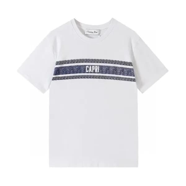 디올 남성 크루넥 화이트 반팔티 - Mens White Tshirts - dio01691x - 1