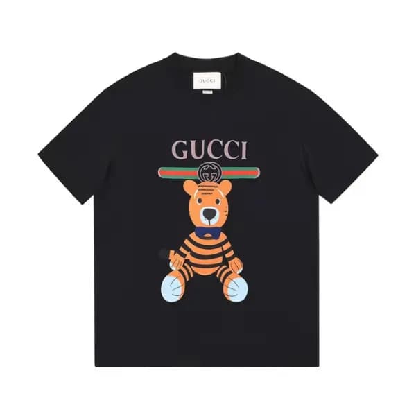 구찌 남/여 크루넥 블랙 반팔티 - Unisex Black Tshirts - guc0462… - 1