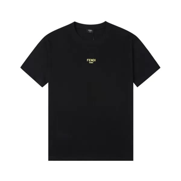 펜디 남성 크루넥 블랙 반팔티 - Mens Black Tshirts - fen01147x - 1