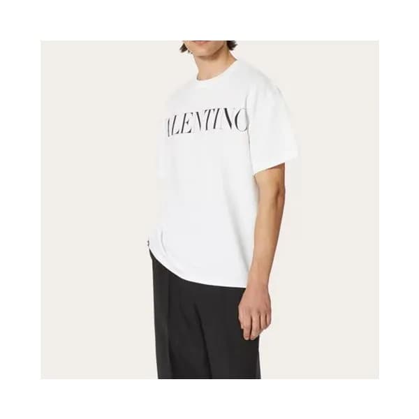 발렌티노 남성 화이트 크루넥 반팔티 - Mens White Tshirts - 0512x - 1