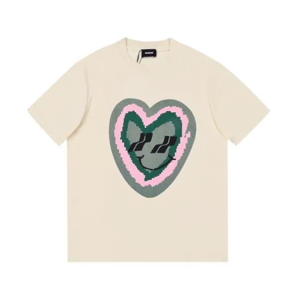 웰던 남/녀 크루넥 아이보리 반팔티 - Unisex Ivory Tshirts - wel0… - 1