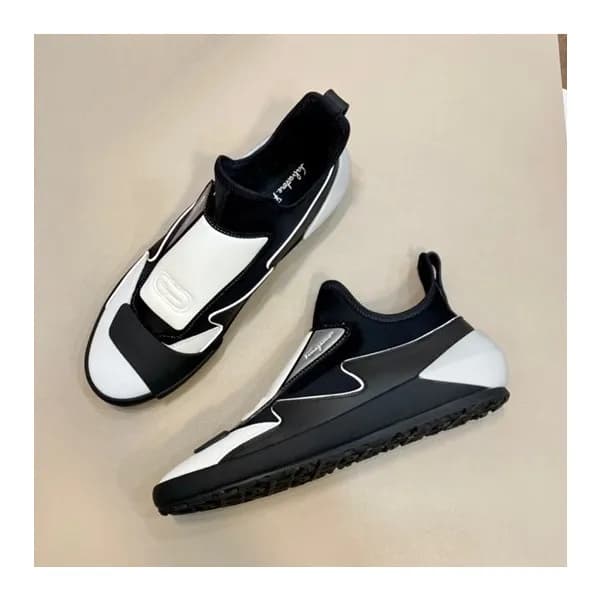 페라가모 남성 Gancini 블랙 스니커즈 - Mens Black Sneakers - fe… - 1