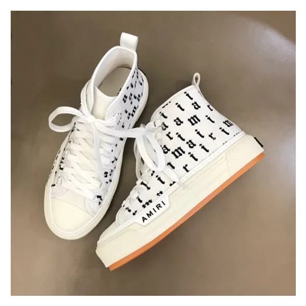 아미리 남성 화이트 하이탑 스니커즈 - Mens White Sneakers - amir03… - 1