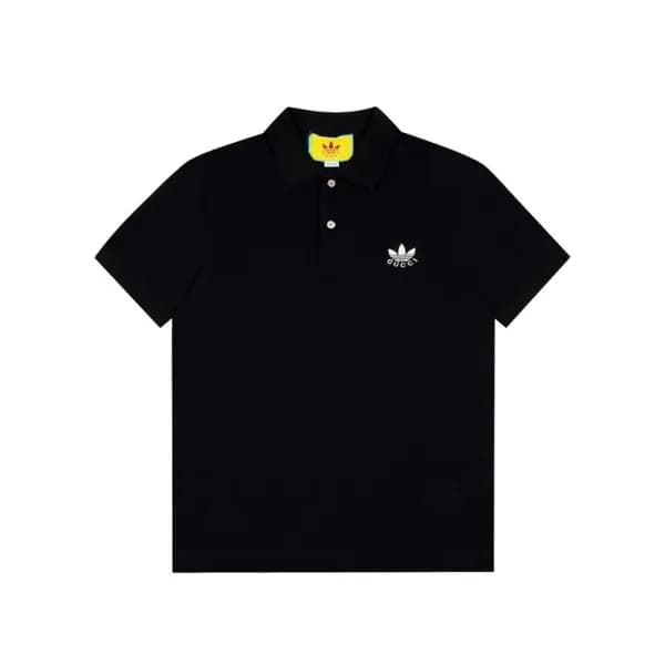 구찌 남/녀 블랙 폴로 반팔티 - Unisex Black Tshirts - guc04983… - 1