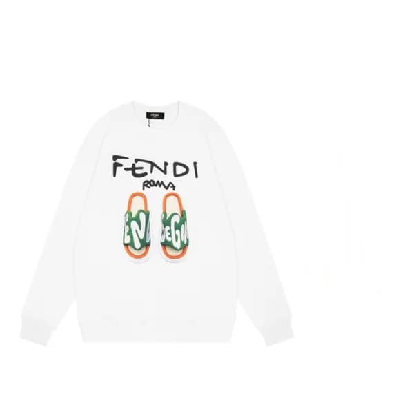 펜디 남성 캐쥬얼 화이트 맨투맨 - Mens White Tshirts - fen01270x - 1