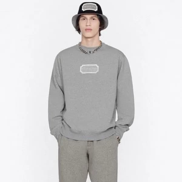 디올 남성 그레이 맨투맨 - Dior Mens Gray Tshirts - di26x - 1