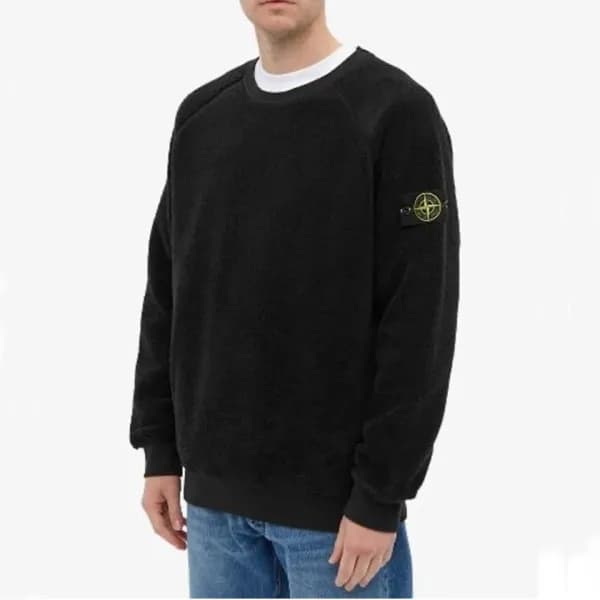 스톤아일랜드 남성 모던 블랙 맨투맨 - Stone Island Mens Black Tshi… - 1