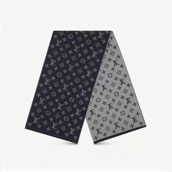 루이비통 남/녀 블랙 머플러 - Louis vuitton Unisex Black Muffl… - 1