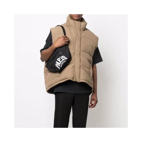 발렌시아가 남성 블랙 힙색 - Balenciaga Mens Black Hip Sack - … - 1