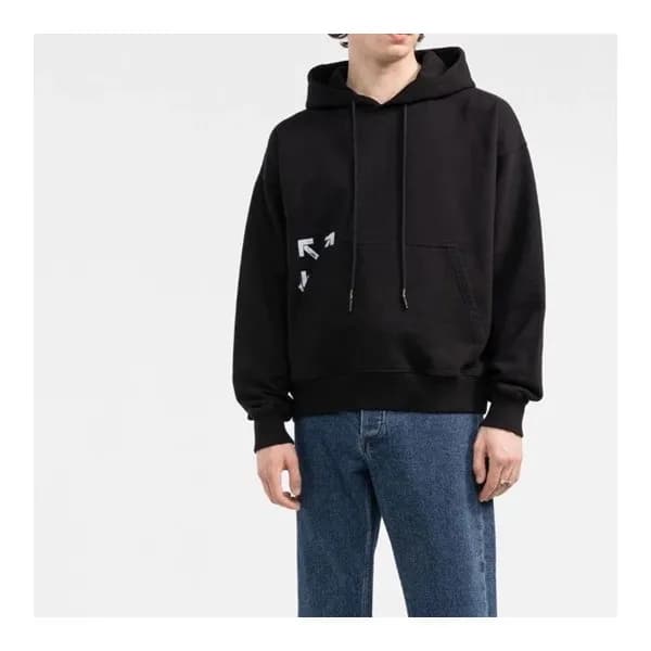오프화이트 남성 블랙 후드티 - Off-white Mens Black Hoodie - of… - 1