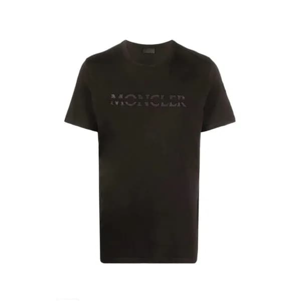 몽클레어 남성 블랙 크루넥 반팔티 - Moncler Mens Black Tshirts - … - 1