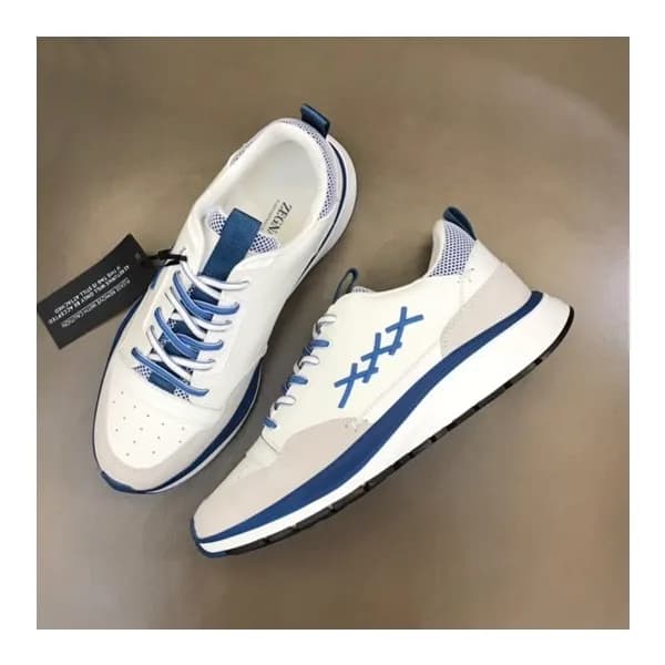 에르메네질도 제냐 남성 블루 스니커즈 - Ermenegildo Zegna Mens Blue… - 1