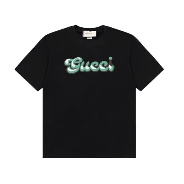 구찌 남/녀 블랙 크루넥 반팔티 - Gucci Unisex Black Short sleev… - 1