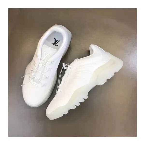 루이비통 남성 화이트 스니커즈 - Louis vuitton Mens White Sneake… - 1