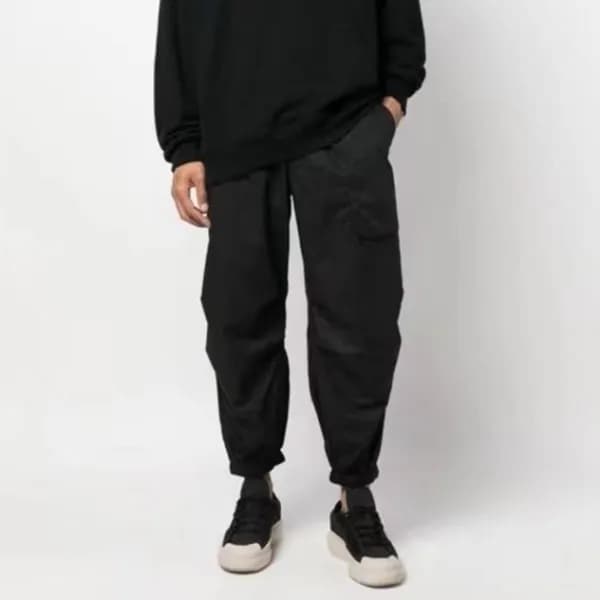 요지야마모토 남성 캐쥬얼 블랙 팬츠 - Y3 Mens Black Casual Pants -…