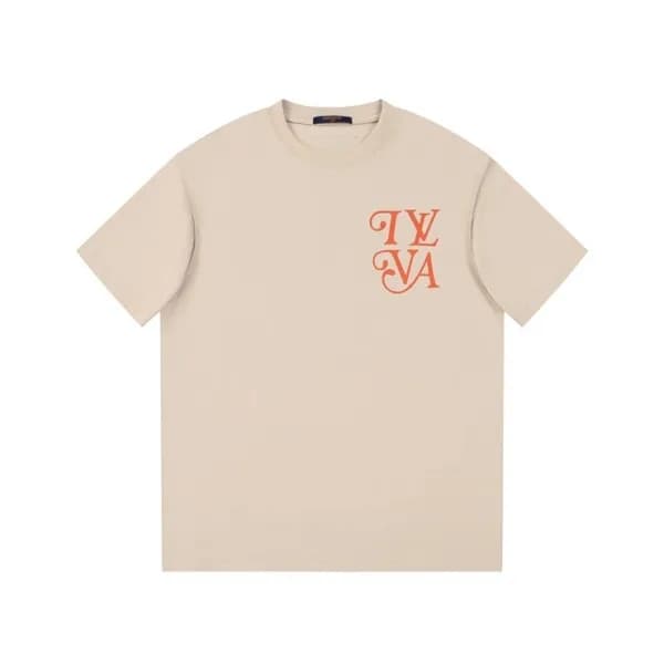 루이비통 남성 베이지 크루넥 반팔티 - Louis vuitton Mens Beige Sho… - 1