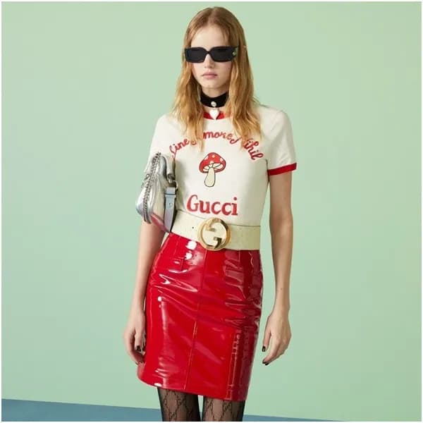 구찌 여성 화이트 크루넥 반팔티 - Gucci Womens White Short sleev… - 1