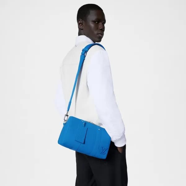 루이비통 남성 블루 키폴 - Louis vuitton Mens Blue Keepall - … - 1