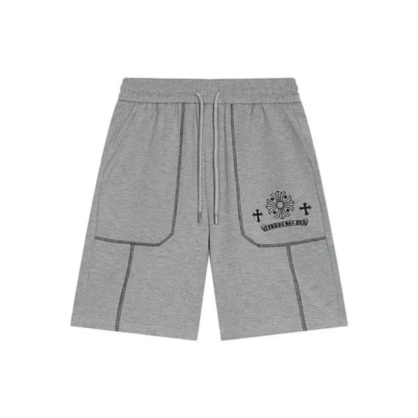크롬하츠 남성 캐쥬얼 그레이 반바지 - Chrom Hearts Mens Gray Half-… - 1
